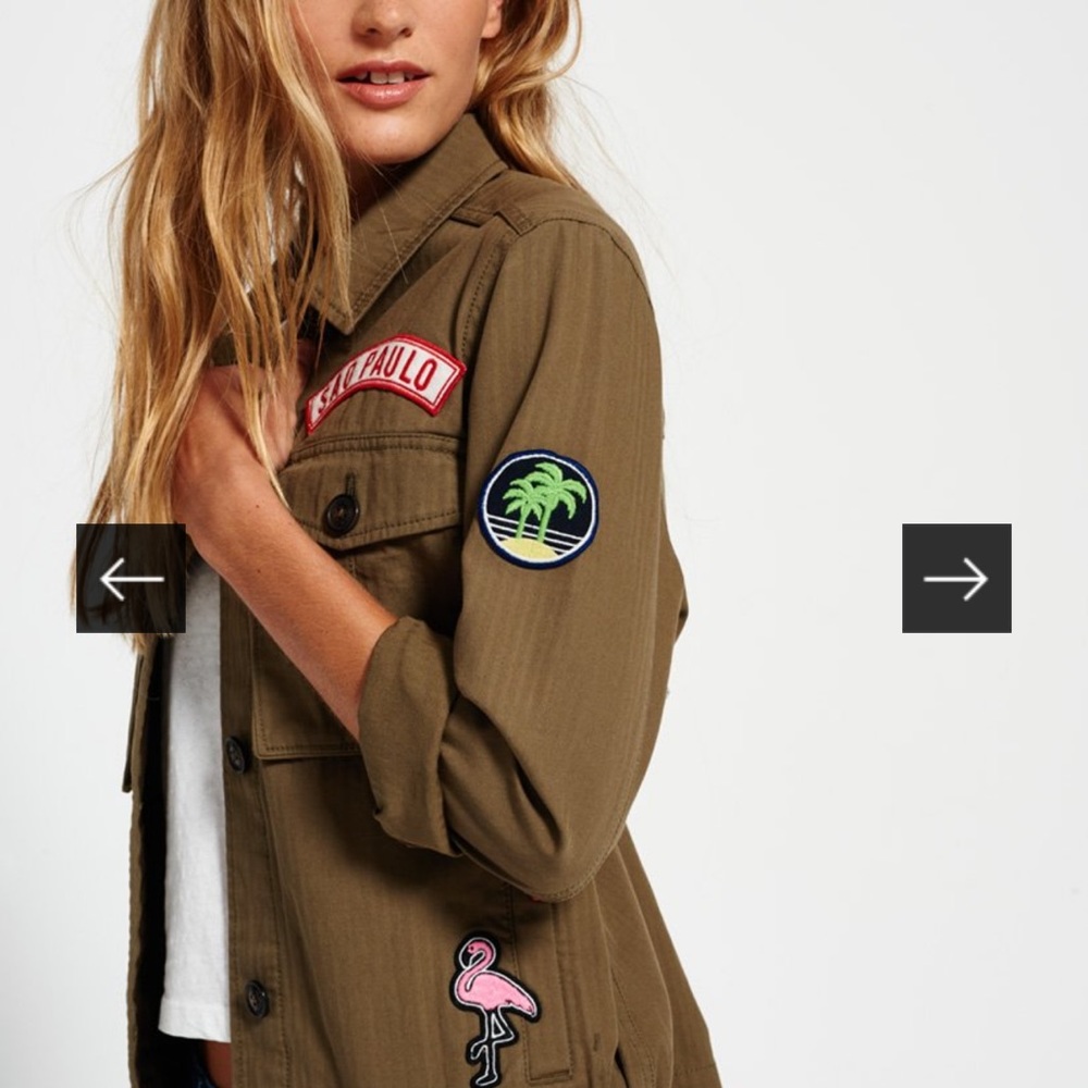 NWOT Superdry rookie patch military jacket - Picture 10 of 10